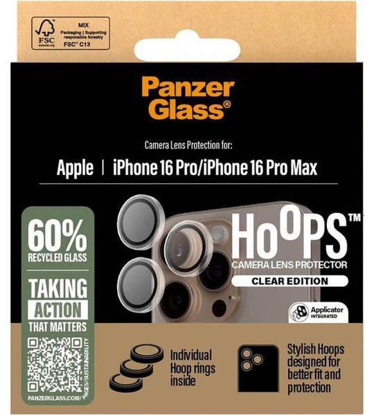 PanzerGlass Hoops Lensprotector Voor Apple Iphone 2024 6.1'' Pro;iphone 6.7'' Pro Transparant