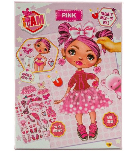 I Am Aankleedpop Magnetisch Pink