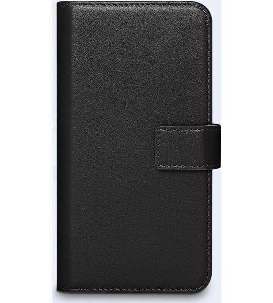 Caseuals Genuine Leather Wallet Bookcase Apple Iphone 13 - Zwart