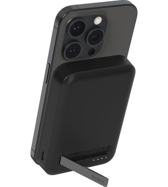 Belkin Magsafe Compatible Powerbank 8k Qi2 Met Kickstand Zwart