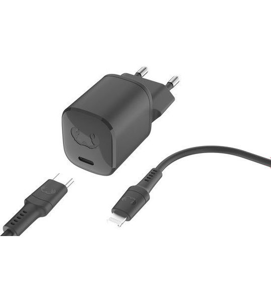 Fresh 'n Rebel Mini Charger Usb-c 20w + Lightning-kabel - Grijs