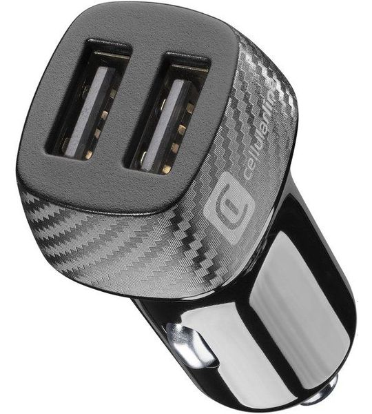 CELLULAR-LINE Universele Autolader Dual Micro-usb Zwart
