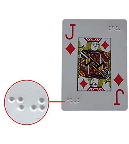 Braille speelkaarten, Low Vision Poker IQ-games puzzels speciaal voor blinde