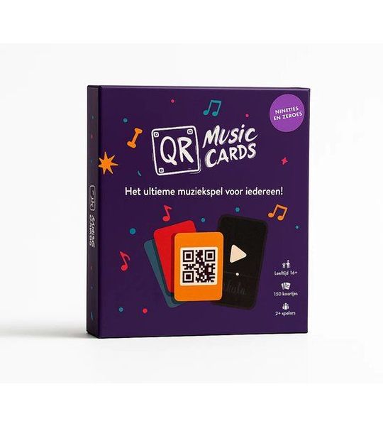 QR Music Cards Nineties & Zeroes - Muziekspel met 150 kaarten & app
