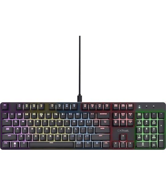 Trust Gxt871 Zora Rgb Qwerty Mechanisch Bedraad Gamingtoetsenbord Zwart