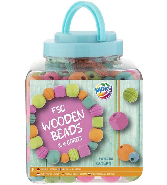 Moxy Houten kralen 375 gram