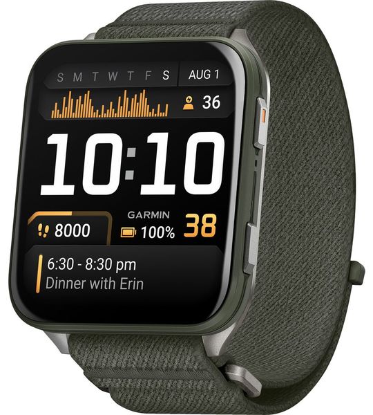 Garmin Venu X1 Saffierglas Smartwatch Titanium Groen