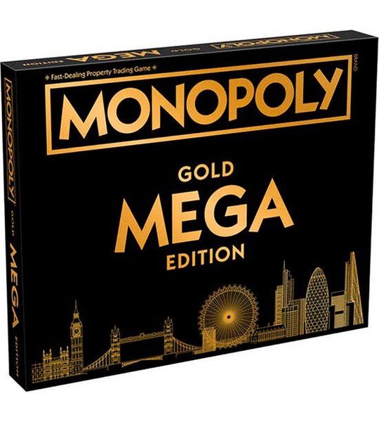 Winning Moves Monopoly - Bordspel - Mega Gold - Engels