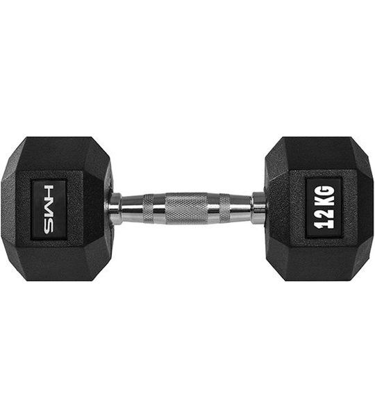 HMS HEX PRO - Gumboon Hantel - 12 kg - Ergonomische Vorm - Radeelgreep