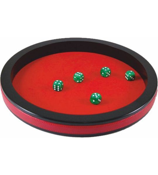 HOT Games Dobbelpiste 34cm.zw.MDF/rood.vilt HOT.