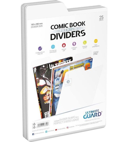 Ultimate Guard Premium Comic Book Dividers White (25x) [UGD020023]