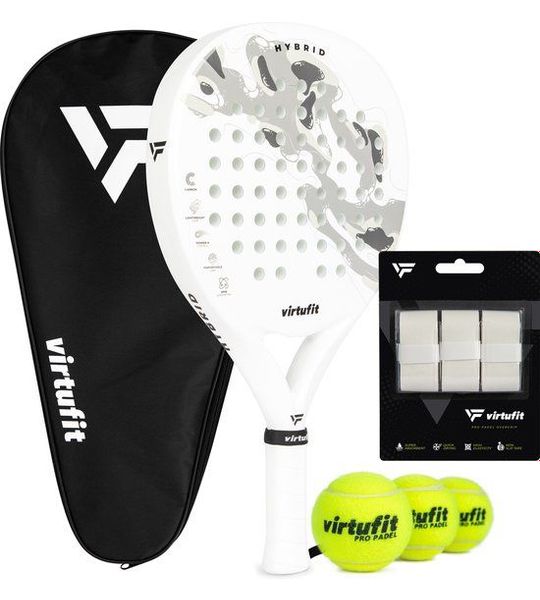 VirtuFit Hybrid Padel Set - Wit - Grijs