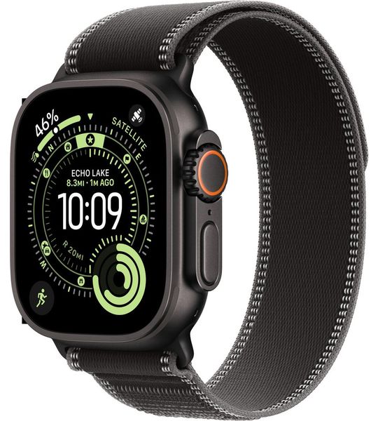Apple Watch Ultra 3 gps + Cellular - 49mm black Titanium Case - Black/charcoal Trail Loop M/l Smartwatch Black