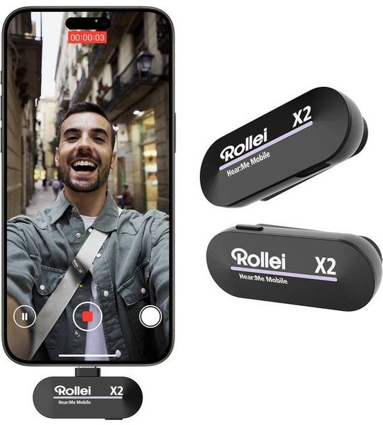 Rollei Hear:me Mobile X2 Draadloos Microfoonsysteem (tx/rx 2.4 Ghz Digitaal)