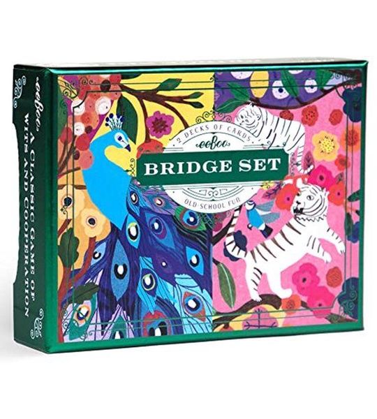 eeBoo speelkaarten set Monika's Peacock Bridge - 2 decks - educatief kaartspel.