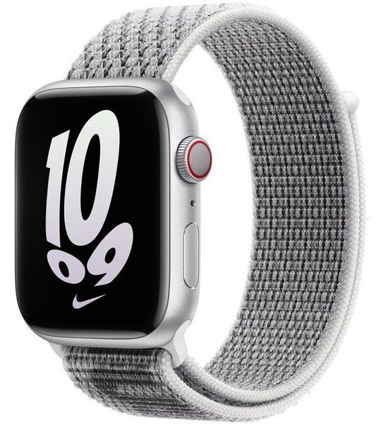 Apple Watch 38/40/41 mm Nylon Sport Loop Nike Horlogeband Summit White/Zwart