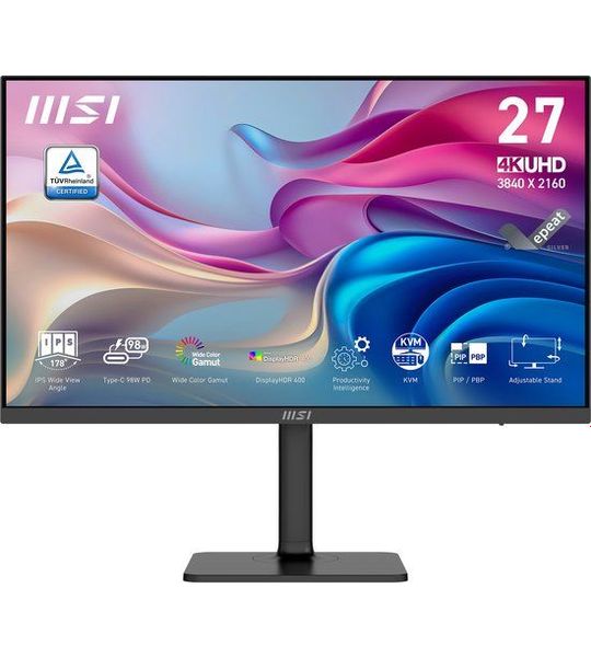 MSI Modern Md272uphg - 27 Inch 3840 X 2160 (ultra Hd 4k) Ips-paneel In Hoogte Verstelbaar
