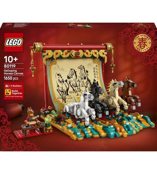 LEGO Chinees Nieuwjaar 80119 - Display met galopperende paarden