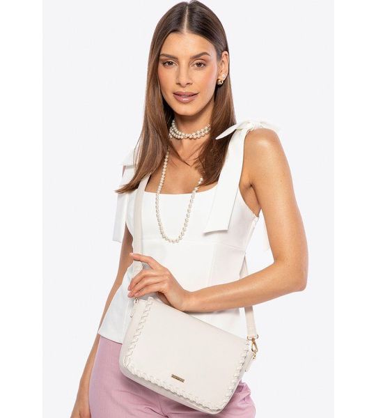 Wittchen - Crossbody Tas - Afgewerkte Flap - Crème - Eco-leer