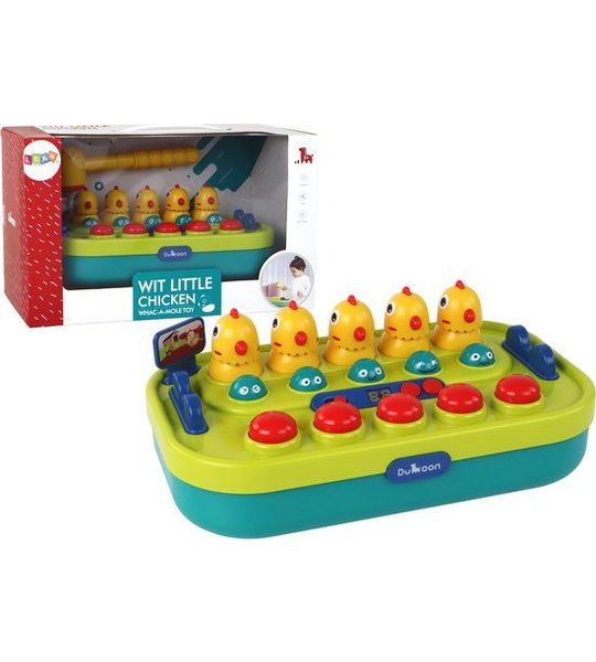 Whac-a-mole kinderspel - kippen thema - met hamer, verlichting & geluiden
