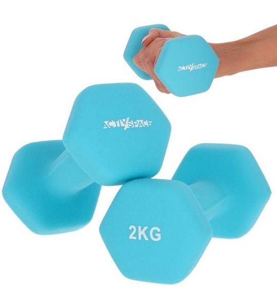 Activ Space - Hantelset - 2x2kg - Neopreen - Blauw