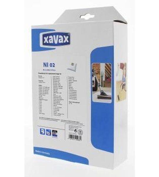 Xavax Stofzuigerzak NI 02 /Doos 4 stuks + 1 filter Stofzak