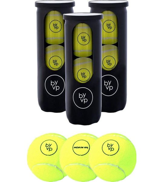 By-VP Padel Ballen - VP3 Premium - 9 Stuks - 3 Blikken - Padelballen