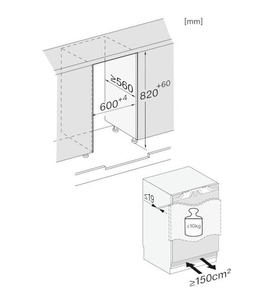 Miele FNUS 7040 D Onderbouw koelkast zonder vriezer