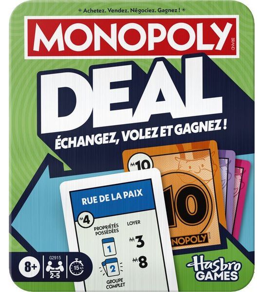 Monopoly Deal-kaartspel in blikken verzameldoos - Franse Editie