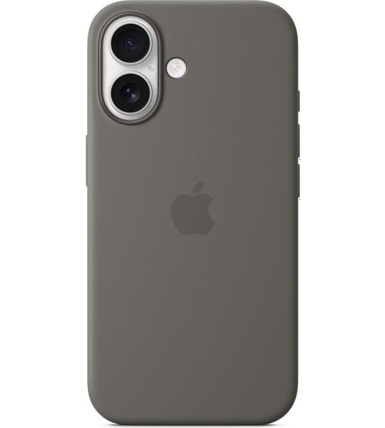 Apple Silicone Magsafe Cover Voor Apple Iphone 16 Stone Gray