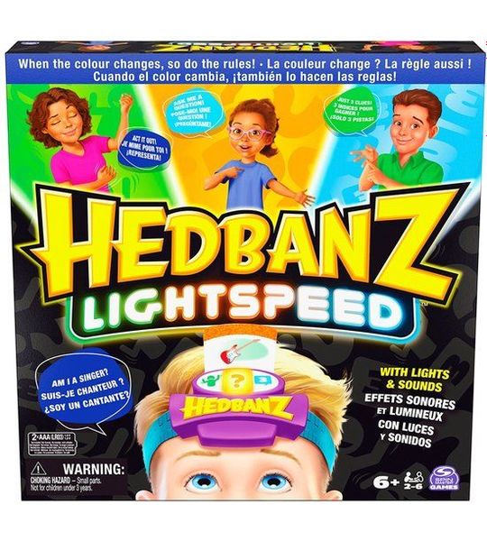 Spin Master Games Hedbanz Lightspeed Familie Bordspel 2 tot 6 Spelers - 6+
