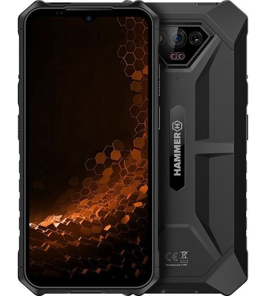 Hammer Iron V Black 65" Rugged Smartphone 6+6gb - 64 Gb Zwart