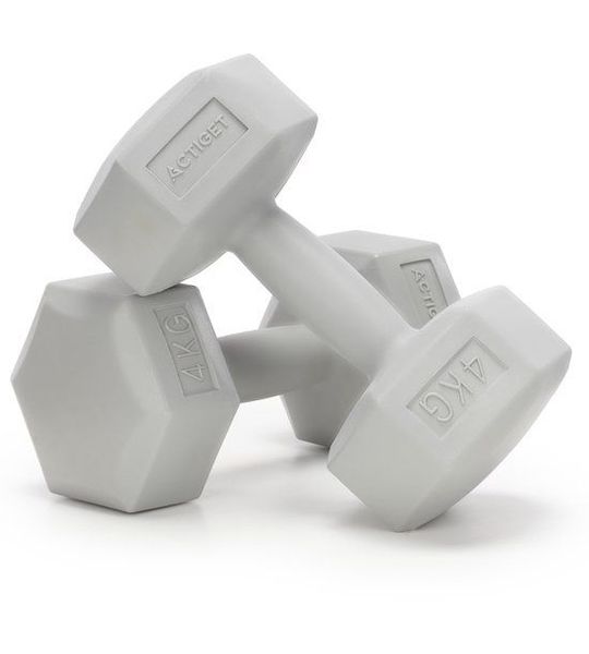 Actiget® Dumbbell Set - 4 KG - Lichtgrijs - Oefengewichten