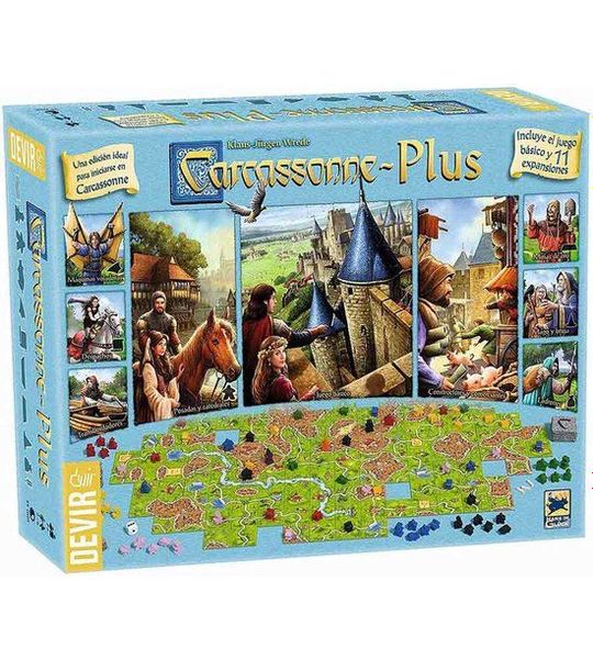 Devir Carcassonne Plus Bordspel Met 11 Uitbreidingen Spaans Veelkleurig