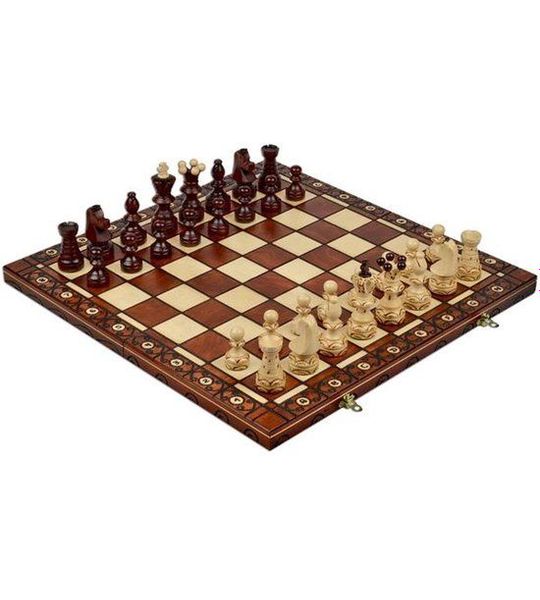 Chess the Game - Schaakspel Hout - Luxe houten schaakbord met schaakstukken