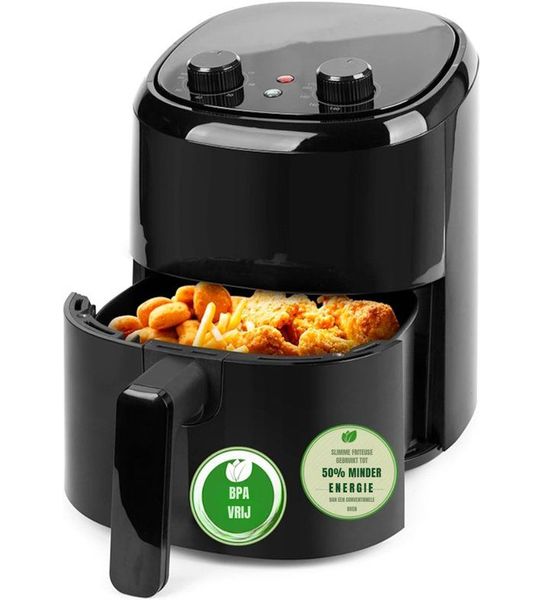 DYNA® Mini airfryer - Airfryer - Airfryer klein - Zwart - 23cm x 23cm x 26cm