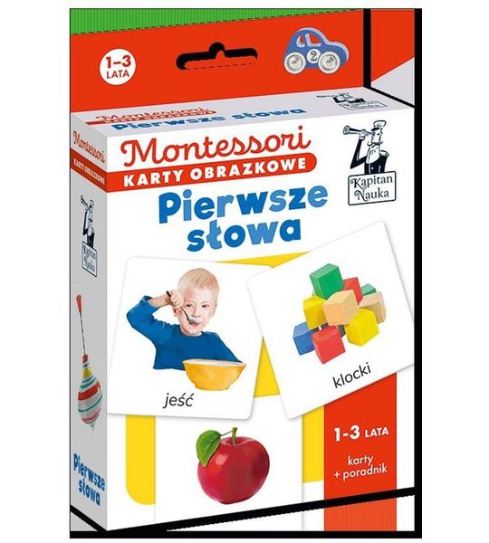 Montessori. Karty obrazkowe Pierwsze słowa (1-3 lata). Kapitan Nauka