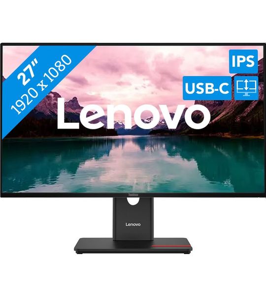 Lenovo Thinkvision T27-40 - 27 Inch 1920 X 1080 (full Hd) Ips-paneel In Hoogte Verstelbaar