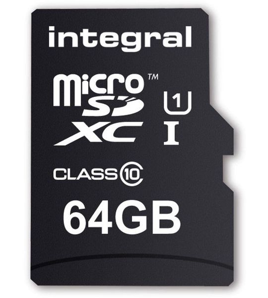 Integral UltimaPro 64GB, Micro SDHC Geheugenkaart zwart