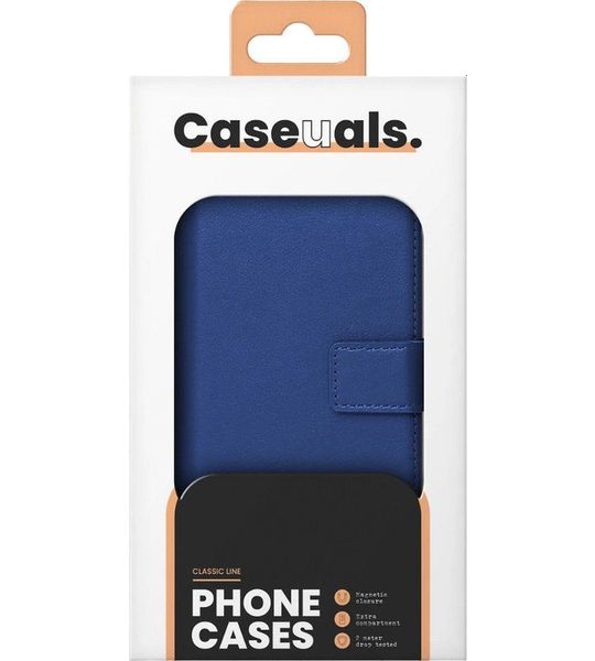 Caseuals Genuine Leather Wallet Bookcase Samsung Galaxy A34 5g - Blauw