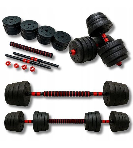 Verstelbare Halsterset 30kg met Barbell Functie - Ideaal voor Thuis