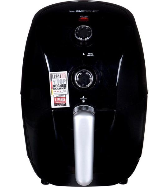 Clatronic FR 3698 H Heteluchtfriteuse 1,5 l Enkel Zwart Vrijstaand 900 W
