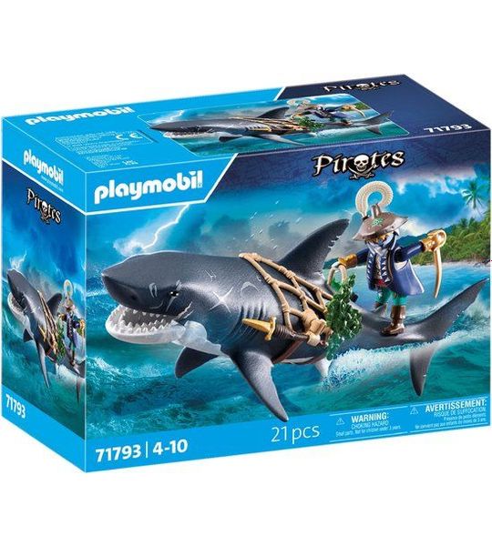 PLAYMOBIL Pirates Reuzenhaai met piraat 71793