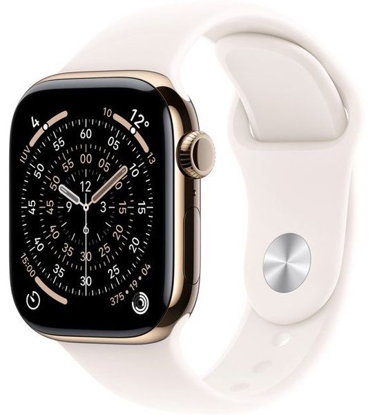 Apple Watch Series 11 gps + Cellular - 42mm titanium Case Light Blush Sport Band M/l Smartwatch Gold