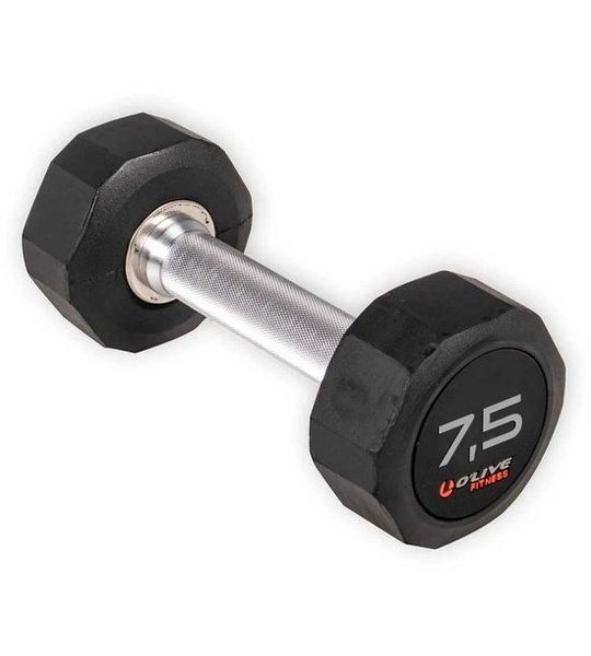Olive Rubber Pro-style 7.5kg Dumbbell Zilver 7.5 kg