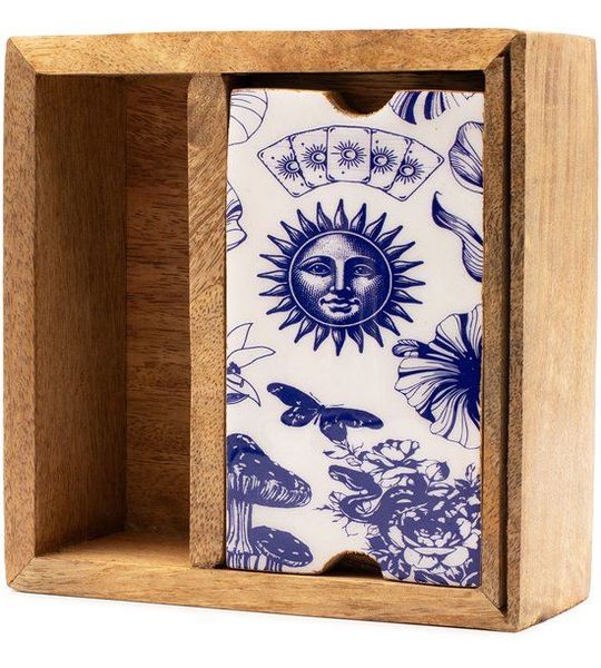Tarotdoos met Twee Vakken en Kaarthouder