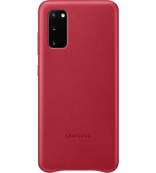 Samsung Galaxy S20 Leather Cover Rood