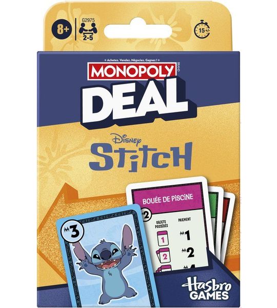Monopoly Deal: Disney Stitch-editie, kaartspel, Frans taal