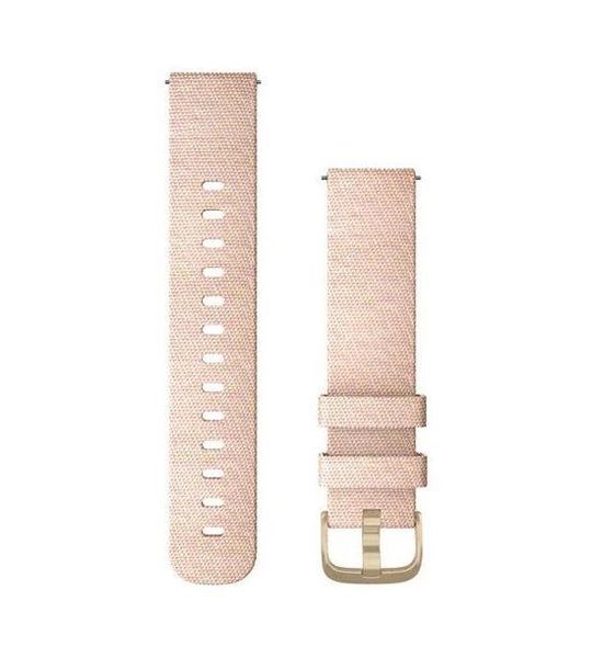 Garmin Stoffen Polsband 20mm Snelsluiting Zachtroze Met Goudkleurige Gesp Horlogebandje Zachtroze