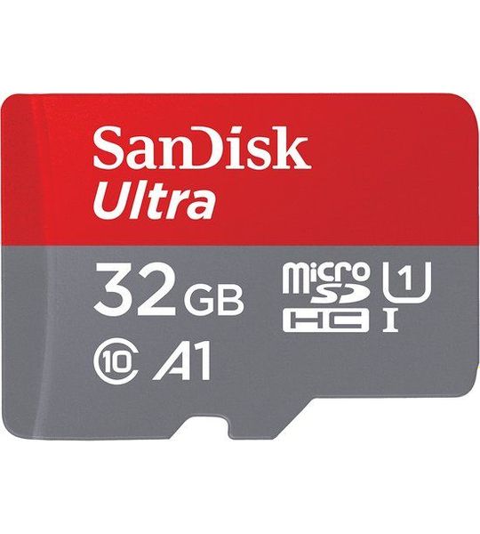 SanDisk MicroSDHC Ultra Android 32GB 120MB/s Class 10 A1 - 2pak Micro SD-kaart Grijs